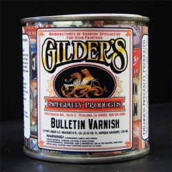 Gilders Bulletin Spar Varnish Gold Leaf Clear Coat-half pint